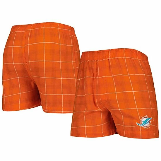 Cheap ๐ฅ Unbranded Men's Concepts Sport Orange/White Miami Dolphins Ledger Flannel Boxers ๐ - Image 2