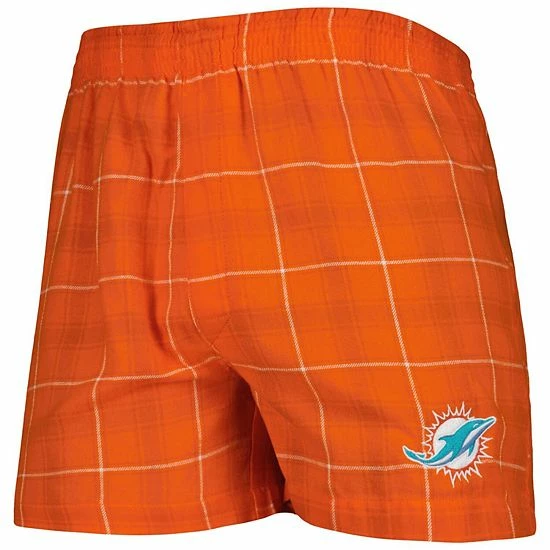 Cheap ๐ฅ Unbranded Men's Concepts Sport Orange/White Miami Dolphins Ledger Flannel Boxers ๐ - Image 3