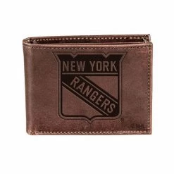 Best deal 🛒 Unbranded Brown New York Rangers Bifold Leather Wallet 🤩