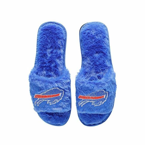Flash Sale ๐ฏ Unbranded ๐ฉ Women's FOCO Royal Buffalo Bills Rhinestone Fuzzy Slippers ๐ - Image 2