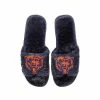 Flash Sale 👏 Unbranded 👩 Women's FOCO Navy Chicago Bears Rhinestone Fuzzy Slippers 🛒