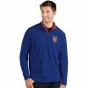 Promo 🔔 Unbranded Men's Antigua New York Mets Blue Glacier Quarter-Zip Pullover ⌛