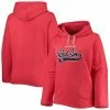 Coupon ⭐ Unbranded 👩 Women's Soft As A Grape Red Boston Red Sox Plus Size Side Split Pullover Hoodie 🤩