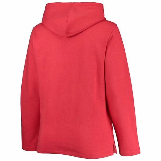 Coupon ⭐ Unbranded 👩 Women's Soft As A Grape Red Boston Red Sox Plus Size Side Split Pullover Hoodie 🤩 - Image 4