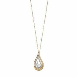 Top 10 😀 Unbranded 1/4 Carat T.W. Diamond Teardrop Pendant Necklace Silver Tone 💯