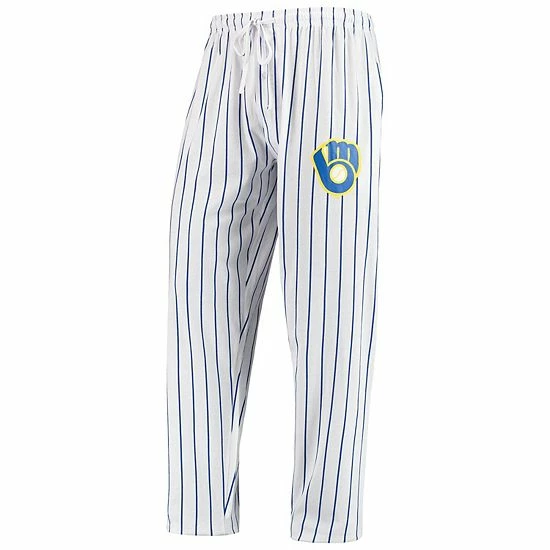 Cheapest โ Unbranded Men's Concepts Sport White/Navy Milwaukee Brewers Vigor Sleep Pant ๐