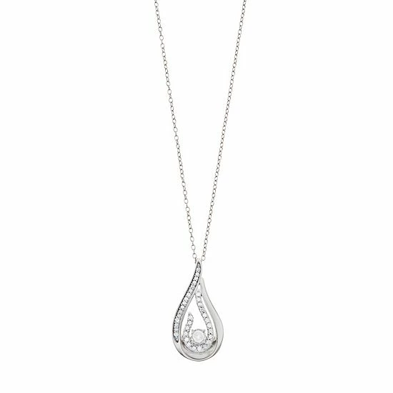 Top 10 ๐ Unbranded 1/4 Carat T.W. Diamond Teardrop Pendant Necklace Silver Tone ๐ฏ - Image 3