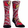 Promo 💯 Unbranded Men's Louisville Cardinals Logo Sketch Crew 🧦 Socks ❤️