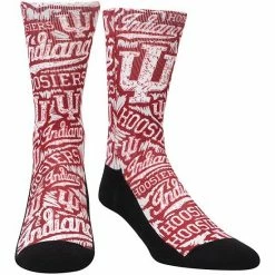 Brand new 🔔 Unbranded Men's Rock Em 🧦 Socks Indiana Hoosiers Logo Sketch Crew 🧦 Socks ⭐