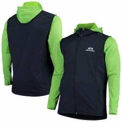 Best Pirce ⭐ Unbranded Men's Dunbrooke College Navy/Neon Green Seattle Seahawks Big & Tall Alpha Full-Zip Hoodie Jacket 🧨