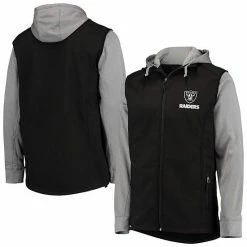 Discount 🔥 Unbranded Men's Dunbrooke Black/Gray Las Vegas Raiders Big & Tall Alpha Full-Zip Hoodie Jacket 💯