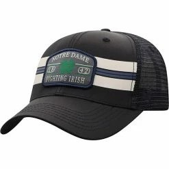 Wholesale 😍 Unbranded Men's Top Of The World Black Notre Dame Fighting Irish Night Surf Trucker Snapback Hat 🎁