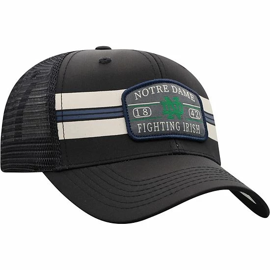 Wholesale ๐ Unbranded Men's Top Of The World Black Notre Dame Fighting Irish Night Surf Trucker Snapback Hat ๐ - Image 4