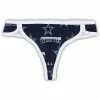 New 🎁 Unbranded 👩 Women's Concepts Sport Navy/White Dallas Cowboys Breakthrough Knit Thong ✔️