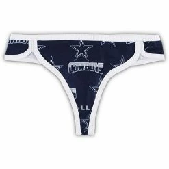 New 🎁 Unbranded 👩 Women's Concepts Sport Navy/White Dallas Cowboys Breakthrough Knit Thong ✔️