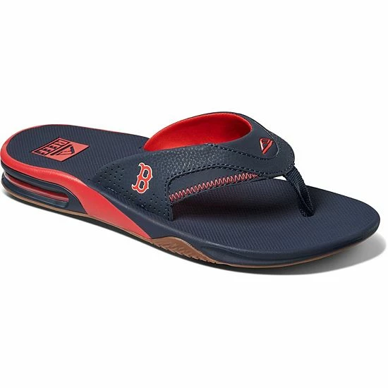 Best Pirce 🥰 Unbranded Men's REEF Boston Red Sox Fanning Bottle Opener 🩴 Sandals 🎁 - Image 2