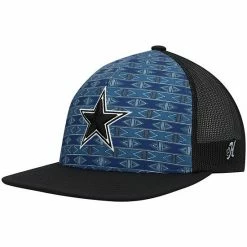 Budget ✨ Unbranded Men's HOOey Navy/Black Dallas Cowboys Pattern Snapback Hat 😀