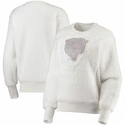 Wholesale 🔥 Unbranded 👩 Women's Touch White Chicago Bears Milestone Tracker Pullover Sweatshirt 😍
