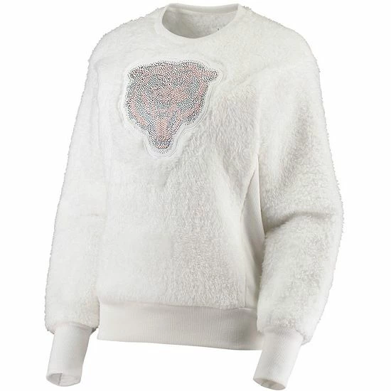 Wholesale 🔥 Unbranded 👩 Women's Touch White Chicago Bears Milestone Tracker Pullover Sweatshirt 😍 - Image 3