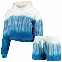 Hot Sale 🛒 Unbranded 👩 Women's FOCO Royal Los Angeles Dodgers Dip-Dye Hoodie T-Shirt And Pants Sleep Set 💯