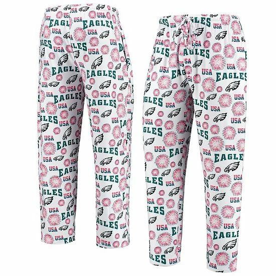 Promo ๐ Unbranded Men's Concepts Sport White Philadelphia Eagles Zest Patriotic Sleep Pants ๐