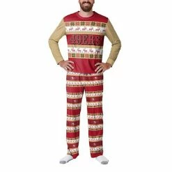 Top 10 🤩 Unbranded Men's FOCO Scarlet San Francisco 49ers Team Ugly Pajama Set 😍