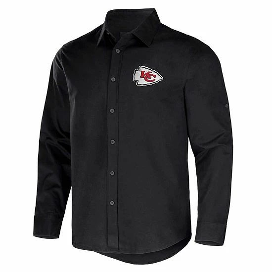 Best reviews of 😀 Unbranded Men's NFL X Darius Rucker Collection By Fanatics Black Kansas City Chiefs Convertible Twill Long Sleeve Button-Up 👕 Shirt 🔥 - Image 3