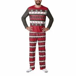 Outlet 🔔 Unbranded Men's FOCO Red Tampa Bay Buccaneers Team Ugly Pajama Set 🧨