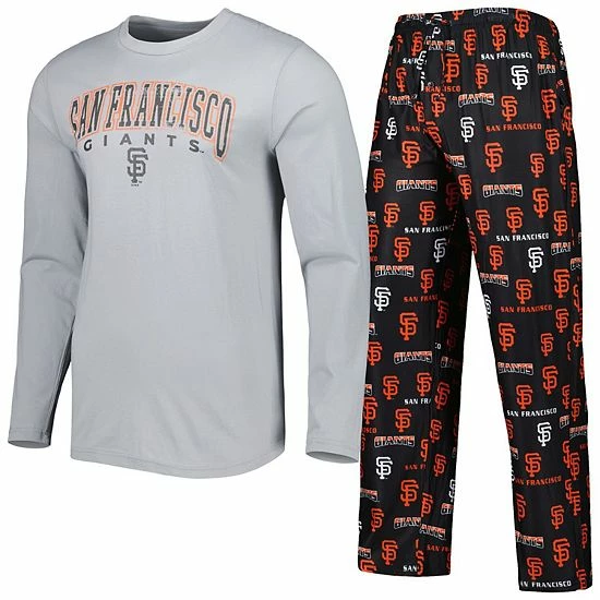Best deal ๐ Unbranded Men's Concepts Sport Gray/Black San Francisco Giants Breakthrough Long Sleeve Top & Pants Set ๐