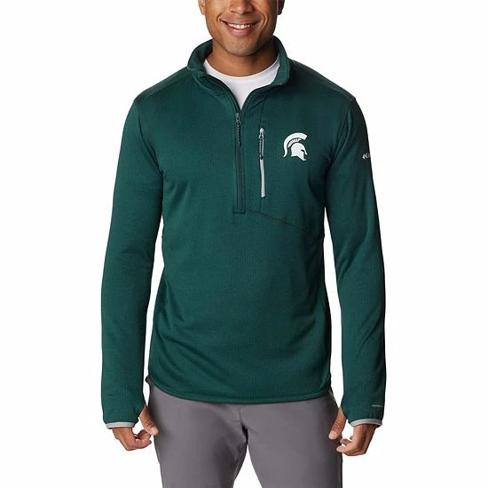 Promo 🥰 Unbranded Men's Columbia Green Michigan State Spartans Park View Omni-Wick Half-Zip Top ❤️