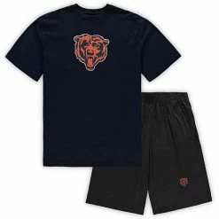 New 🤩 Unbranded Men's Concepts Sport Navy/Heathered Charcoal Chicago Bears Big & Tall T-Shirt & Shorts Set 😉