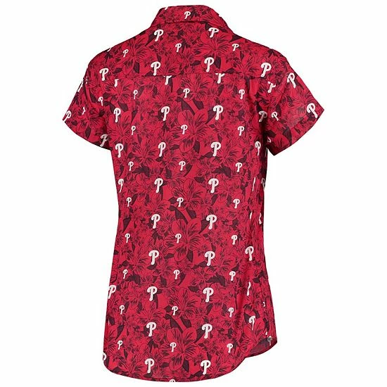 Discount 🎁 Unbranded 👩 Women's FOCO Red Philadelphia Phillies Floral Button Up 👕 Shirt 👍 - Image 3