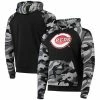 Deals ✨ Unbranded Men's FOCO Black Cincinnati Reds Camo Raglan Pullover Hoodie 🎁