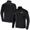 Outlet 👍 Unbranded Men's NFL X Darius Rucker Collection By Fanatics Black Baltimore Ravens Logo Quarter-Zip Top 🤩