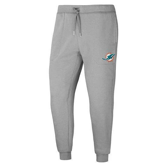 Brand new 🎁 Unbranded Men's NFL X Darius Rucker Collection By Fanatics Gray Miami Dolphins Fleece Jogger Pants 👏 - Image 3