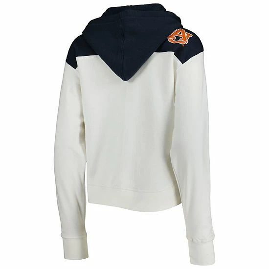 Best Pirce โ Unbranded ๐ฉ Women's Pressbox White/Navy Auburn Tigers Chicago 2-Hit Yoke Pullover Hoodie โค๏ธ - Image 4