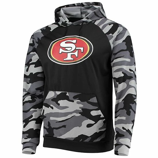 Deals ๐ Unbranded Men's FOCO Black San Francisco 49ers Camo Raglan Pullover Hoodie ๐ฏ - Image 3