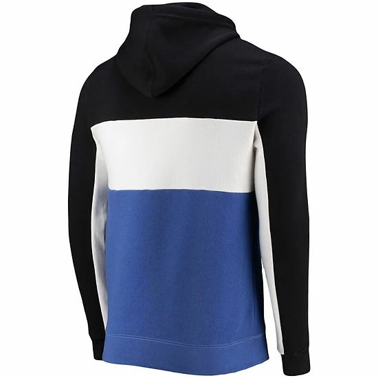 Best Sale ๐คฉ Unbranded Men's Junk Food Black/White Dallas Mavericks Wordmark Colorblock Fleece Pullover Hoodie ๐ฅ - Image 3