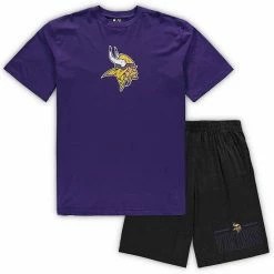 Cheap ❤️ Unbranded Men's Concepts Sport Purple/Heathered Charcoal Minnesota Vikings Big & Tall T-Shirt & Shorts Set 🥰