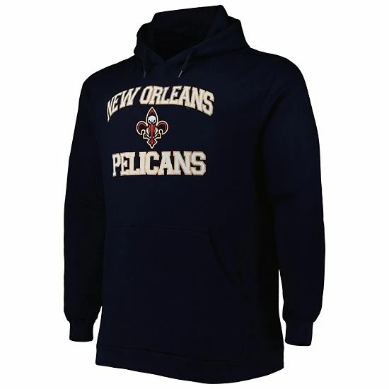 Best deal ✨ Unbranded Men's Navy New Orleans Pelicans Big & Tall Heart & Soul Pullover Hoodie 👏 - Image 3