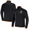 Budget ⌛ Unbranded Men's NFL X Darius Rucker Collection By Fanatics Black Cleveland Browns Logo Quarter-Zip Top 🧨