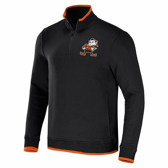 Budget โ Unbranded Men's NFL X Darius Rucker Collection By Fanatics Black Cleveland Browns Logo Quarter-Zip Top ๐งจ - Image 3