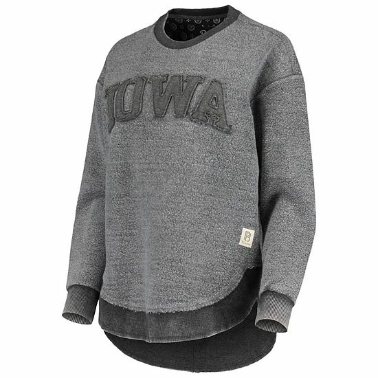 Deals 🔥 Unbranded 👩 Women's Pressbox Black Iowa Hawkeyes Ponchoville Pullover Sweatshirt 🎁 - Image 3