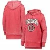 Best Pirce ✨ Unbranded 👩 Women's Pressbox Red Wisconsin Badgers Vintage Winnie Pullover Hoodie 🤩