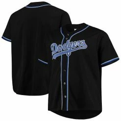 Buy 🥰 Unbranded Men's Black/Royal Los Angeles Dodgers Big & Tall Pop Fashion Jersey 👍