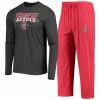 Deals ✨ Unbranded Men's Concepts Sport Cardinal/Heathered Charcoal San Diego State Aztecs Meter Long Sleeve T-Shirt & Pants Sleep Set 🌟