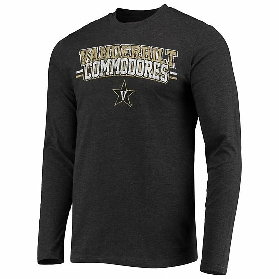 Outlet ๐ฅ Unbranded Men's Concepts Sport Black/Heathered Charcoal Vanderbilt Commodores Meter Long Sleeve T-Shirt & Pants Sleep Set ๐ฅฐ - Image 3