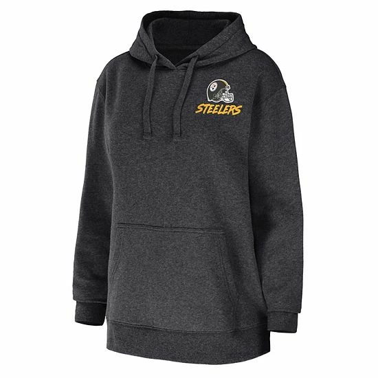 Top 10 ๐ Unbranded ๐ฉ Women's WEAR By Erin Andrews Heather Charcoal Pittsburgh Steelers Fleece Pullover Hoodie ๐ - Image 3