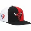 Hot Sale 😉 Unbranded Men's Mitchell & Ness Black Chicago Bulls NBA 75th Anniversary What The? Snapback Hat ⌛