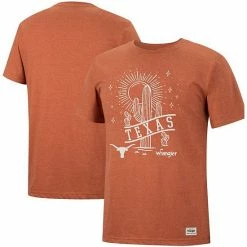 Promo 😍 Unbranded Men's Colosseum X Wrangler Heather Texas Orange Texas Longhorns Desert Landscape T-Shirt ✔️